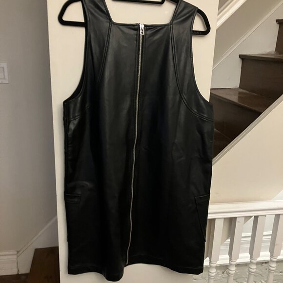 Maeve Black Leather Jumper Minidress NWT - Picture 2 of 9
